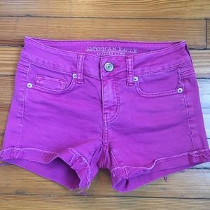 AE pink shorts